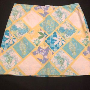 Lilly Pulitzer Summer Days Patchwork Skirt - 8